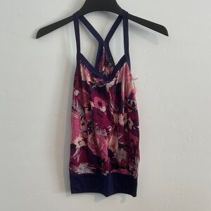 Pink and Purple Floral Racerback Tank Top